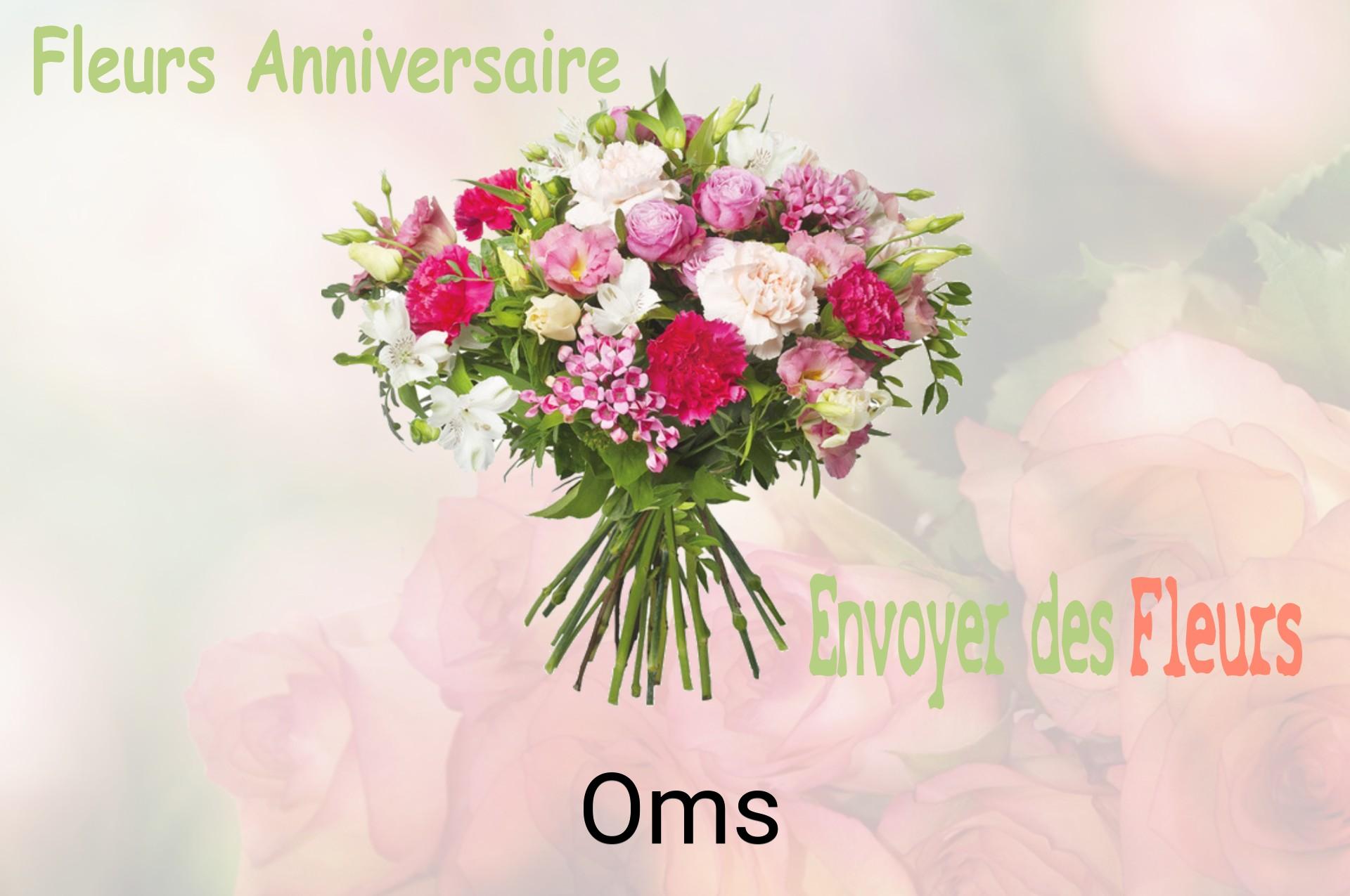 Bouquet de fleurs d’anniversaire livré à Oms