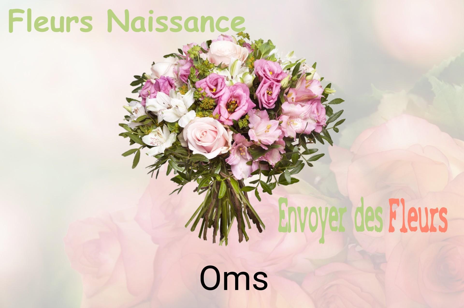 Bouquet de fleurs de naissance livré à Oms